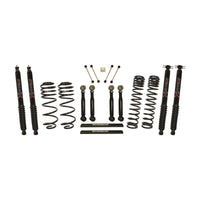 Thumbnail for Skyjacker 97-02 Jeep TJ 4in D-Rate Long Travel Kit w/ Adj. FR/RR Lower Flex Links/Black Max Shocks