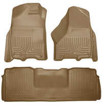 Thumbnail for Husky Liners 10-12 Dodge Ram 2500/3500 Mega Cab WeatherBeater Combo Tan Floor Liners