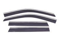 Thumbnail for AVS 11-18 Jeep Grand Cherokee Ventvisor Low Profile Deflectors 4pc - Smoke w/Chrome Trim