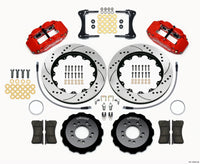 Thumbnail for Wilwood Narrow Superlite 6R Front Hat Kit 14.00in Drilled Red 2008-up Hyundai Genesis Coupe w/Lines