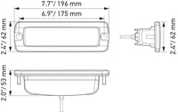 Thumbnail for Hella Universal Black Magic 6 L.E.D. Flush Mount Mini Light Bar - Flood Beam