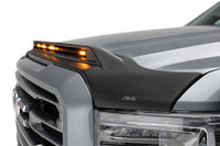 Thumbnail for AVS 19-22 GMC Sierra 1500 Aeroskin Low Profile Hood Shield w/ Lights - Black