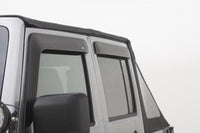 Thumbnail for AVS 07-18 Jeep Wrangler (2 Door) Ventvisor & Aeroskin Deflector Combo Kit - Matte Black