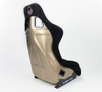 Thumbnail for NRG FRP Bucket Seat ULTRA Edition - Large (Black Alcantara/Gold Glitter Back)