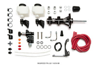 Thumbnail for Wilwood Tandem Remote M/C Kit w L/H Brkt & Prop Valve - 15/16in Bore Black-W/Pushrod