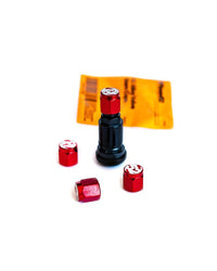 Thumbnail for Fifteen52 Valve Stem Cap Set - Red - 4 Pieces