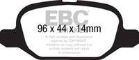 Thumbnail for EBC 11+ Fiat 500 1.4 (ATE Calipers) Greenstuff Rear Brake Pads