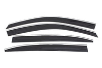 Thumbnail for AVS 13-17 Honda Accord Ventvisor Low Profile Deflectors 4pc - Smoke w/Chrome Trim