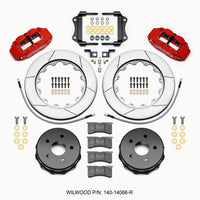 Thumbnail for Wilwood Narrow Superlite 4R Rear Kit 14.00in Red 2007-up Jeep JK w/Lines