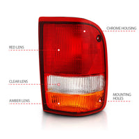 Thumbnail for ANZO 1993-1997 Ford Ranger Tail Light Red/Cear (OE)