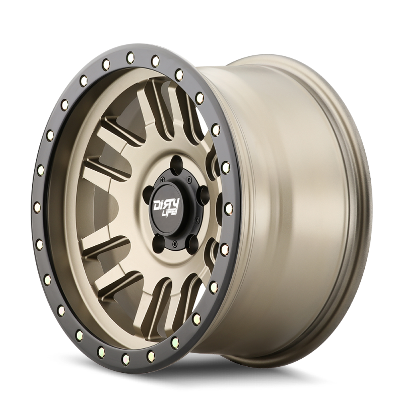 Dirty Life 9309 Canyon Pro 17x9/5x150 BP/0mm Offset/110mm Hub Satin Gold Wheel - Beadlock