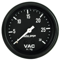 Thumbnail for Autometer AutoGage 2-5/8in. / 0-30 IN HG / Mechanical Full Sweep Vacuum Gauge