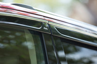 Thumbnail for AVS 15-18 Chevrolet Tahoe/GMC Yukon Ventvisor Low Profile Deflectors 4pc - Smoke w/Chrome Trim