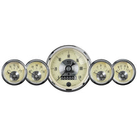 Thumbnail for AutoMeter Gauge Kit 5 Pc 3-3/8in. & 2-1/16in. Elec Speedo W/Wheel Odo Prestige Antq. Ivory