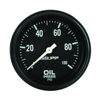 Thumbnail for Autometer AutoGage 2-5/8in Mechanical Black 0-100 PSI Oil Pressure Gauge