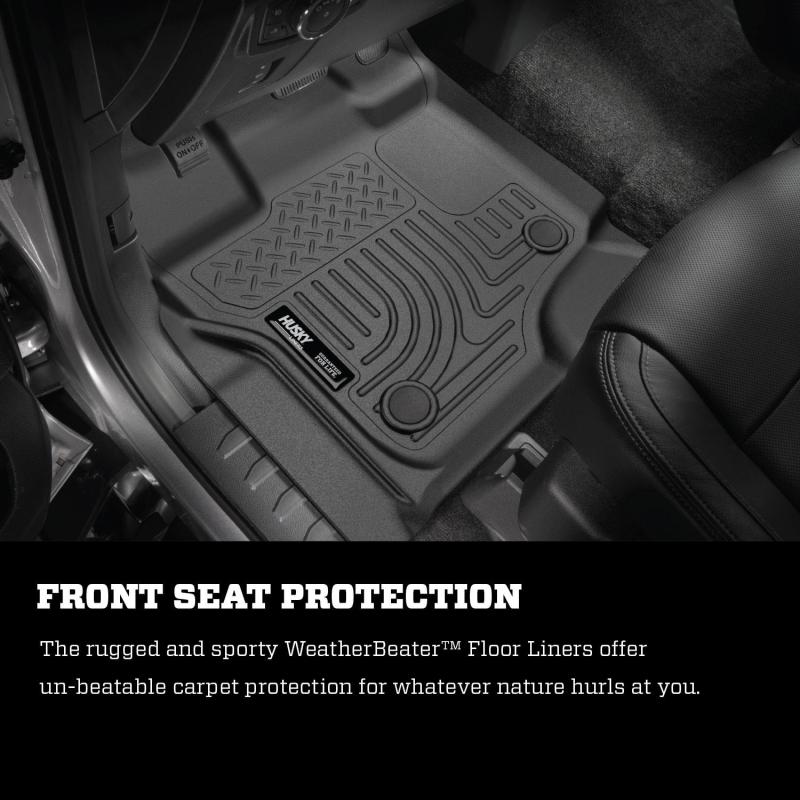 Husky Liners 15-23 Ford F-150 SuperCrew Weatherbeater Black Front & 2nd Seat Floor Liners