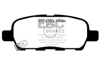 Thumbnail for EBC 08-13 Infiniti EX35 3.5 Greenstuff Rear Brake Pads