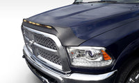 Thumbnail for AVS 2009-2018 Dodge Ram 1500 (Excl Sport / Rebel) Aeroskin Low Profile Hood Shield w/ Lights - Black