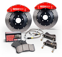 Thumbnail for StopTech 15 Audi S3 / 15 VW Golf R Front BBK w/ Red ST-60 Caliper Zinc Slotted 355X32 2pc Rotor