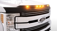 Thumbnail for AVS 2017-2019 Ford F250 Super Duty Aeroskin Low Profile Hood Shield w/ Lights - Black