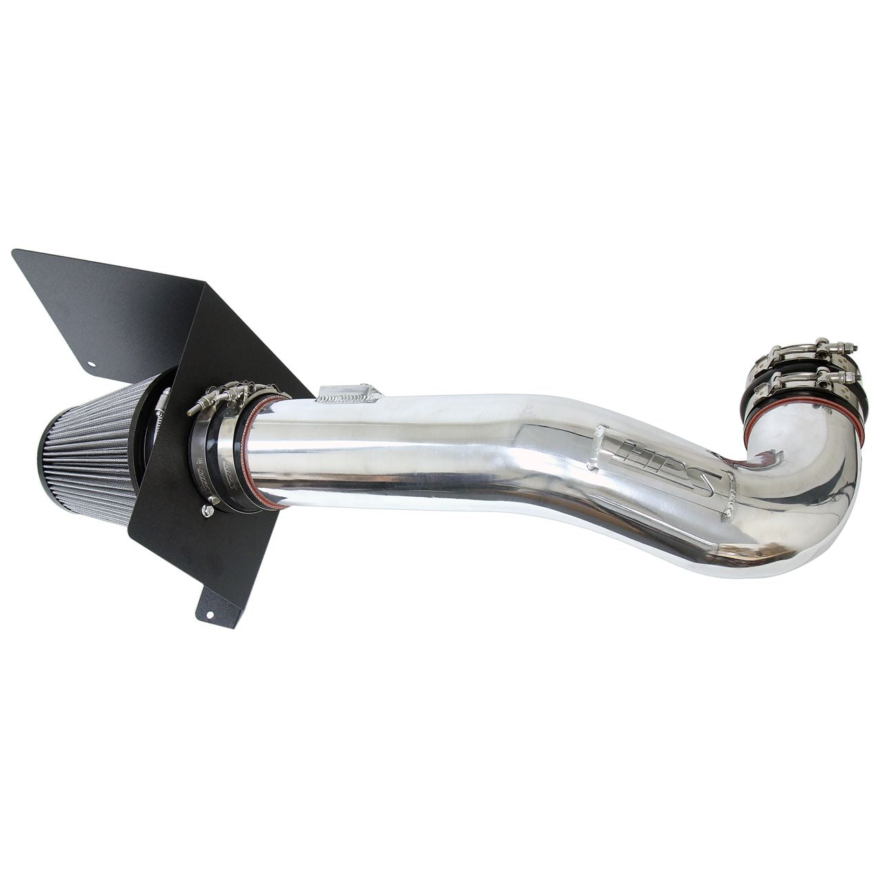 HPS Shortram Air Intake Kit 2009-2014 Cadillac Escalade 6.2L V8, Includes Heat Shield, Polish