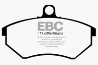 Thumbnail for EBC 94 Volkswagen Cabriolet 1.8 Greenstuff Front Brake Pads