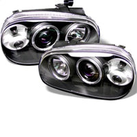 Thumbnail for Spyder Volkswagen Golf IV 99-05 Projector Headlights LED Halo Black High H1 Low H1 PRO-YD-VG99-BK