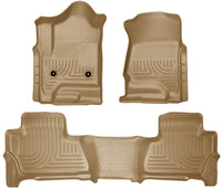 Thumbnail for Husky Liners 2015 Chevy/GMC Suburban/Yukon XL WeatherBeater Combo Tan Front & 2nd Seat Floor Liners