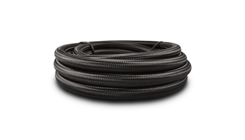 Vibrant -8 AN Black Nylon Braided Flex Hose (20 foot roll)