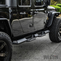 Thumbnail for Westin 2020 Jeep Gladiator HDX Xtreme Nerf Step Bars - Textured Black