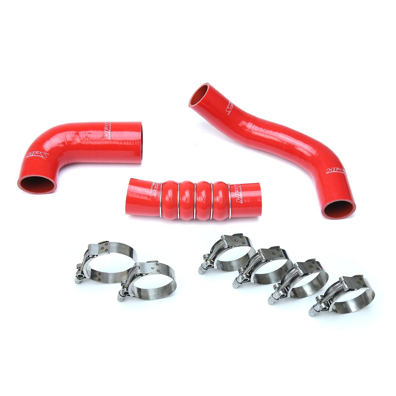 HPS Red Reinforced Silicone Intercooler Hose Kit for Honda 16-19 Civic 1.5L Turbo