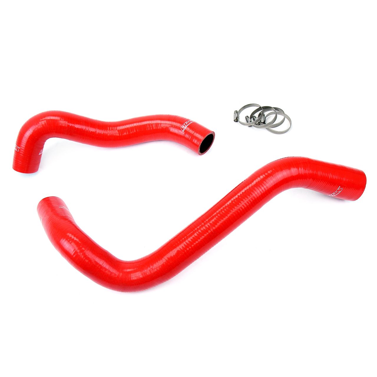 HPS Red Reinforced Silicone Radiator Hose Kit Coolant for Ford 99-01 F250 Superduty w/ 7.3L Diesel Single Alternator