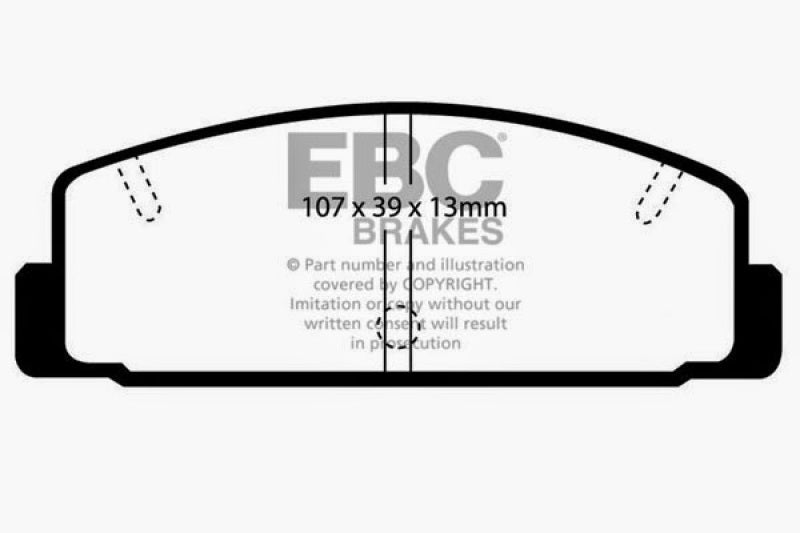 EBC 03-04 Mazda Protege 2.0 Turbo (Mazdaspeed) Greenstuff Rear Brake Pads