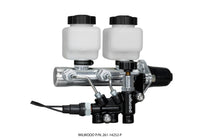 Thumbnail for Wilwood Tandem Remote M/C Kit w L/H Brkt & Prop Valve - 1 1/8in Bore Ball Burnished