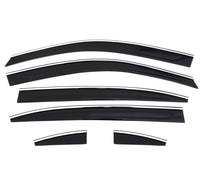 Thumbnail for AVS 10-17 Cadillac SRX Ventvisor Low Profile Deflectors 6pc - Smoke w/Chrome Trim