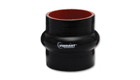 Thumbnail for Vibrant 4 Ply Reinforced Silicone Hump Hose Connector - 2.75in I.D. x 3in long (BLACK)