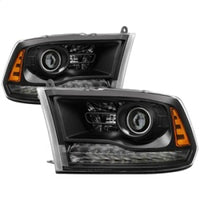 Thumbnail for xTune Dodge Ram 13-17 ( w/ Factory Projector LED) Projector Headlight - Black HD-JH-DR13-P-BK