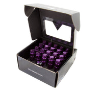 Thumbnail for NRG 700 Series M12 X 1.5 Steel Lug Nut w/Dust Cap Cover Set 21 Pc w/Locks & Lock Socket - Purple