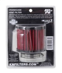 Thumbnail for K&N 1.75 inch Vent 3 inch D 2.5 inch H Air Filter - Rubber Top