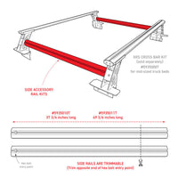 Thumbnail for Go Rhino Universal XRS 37 3/4 Cross Rail Accessory Set - Tex. Black