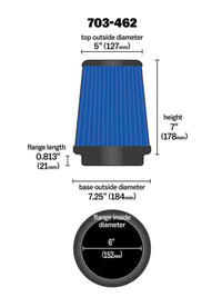 Thumbnail for Airaid Universal Air Filter - Cone 6 x 7-1/4 x 5 x 7