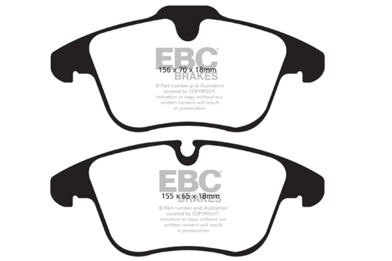 EBC 2016-2018 Volvo S60 2.0L Turbo Greenstuff Front Brake Pads