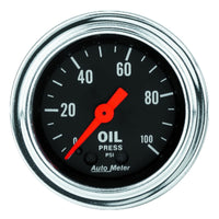 Thumbnail for Autometer Traditional Chrome 2-1/16in 100 PSI Mechanical Oil Pressure Gauge