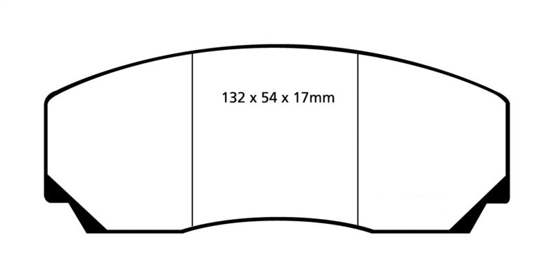 EBC 90-00 Aston Martin Vantage 5.3 (Twin Supercharged)(AP) Redstuff Front Brake Pads