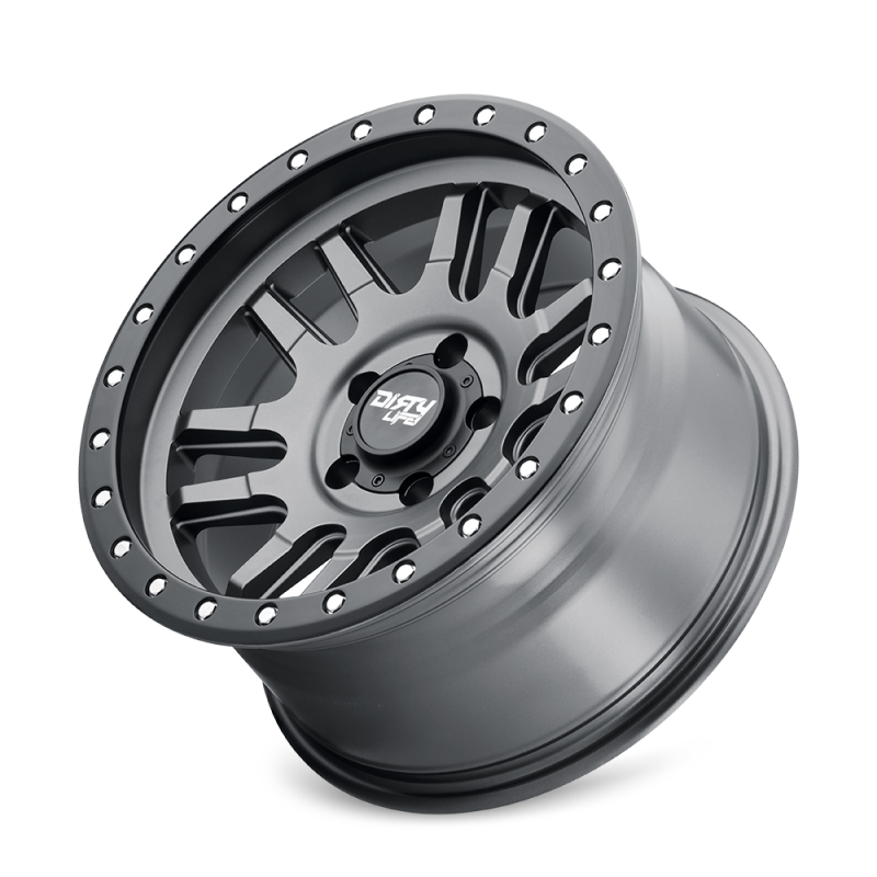 Dirty Life 9309 Canyon Pro 17x9/6x139.7 BP/0mm Offset/106mm Hub Satin Graphite Whl - Beadlock