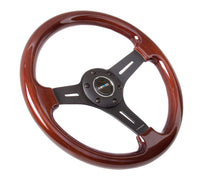 Thumbnail for NRG Classic Wood Grain Steering Wheel (330mm) Wood Grain w/Matte Black 3-Spoke Center