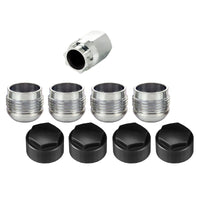 Thumbnail for McGard Wheel Lock Nut Set - 4pk. (Under Hub Cap / Radius Seat) M14X1.5 / 19mm Hex / .890in. L w/Caps