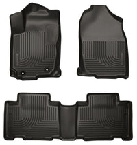 Thumbnail for Husky Liners 13 Toyota RAV4 Weatherbeater Black Front & 2nd Seat Floor Liners