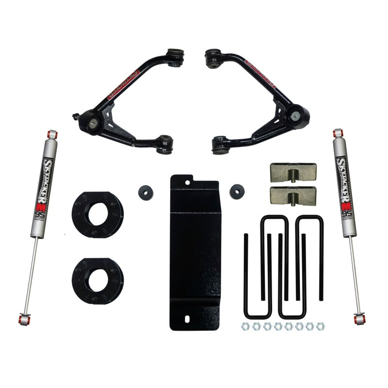 Skyjacker 2007-2013 GM 1500 4WD 3.5-4in UCA Lift Kit w/Rear Monotube M9500 Shocks