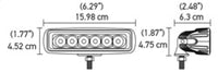 Thumbnail for Hella Value Fit Mini 6in LED Light Bar - Flood Beam Pedestal